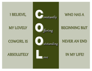 COOL – Western Cowgirl Love Trifold Greeting Card