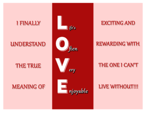 LOVE – Bold Red Passionate Romance Trifold Greeting Card