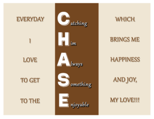 CHASE – Warm Brown Romantic Trifold Greeting Card