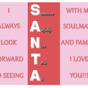 SANTA – Someone Awfully Nice Tells All (Love Trifold Design)